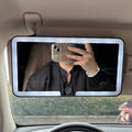 Car Makeup Mirror Sun Visor Co-pilot LED Three-color Adjustable Makeup Mirror