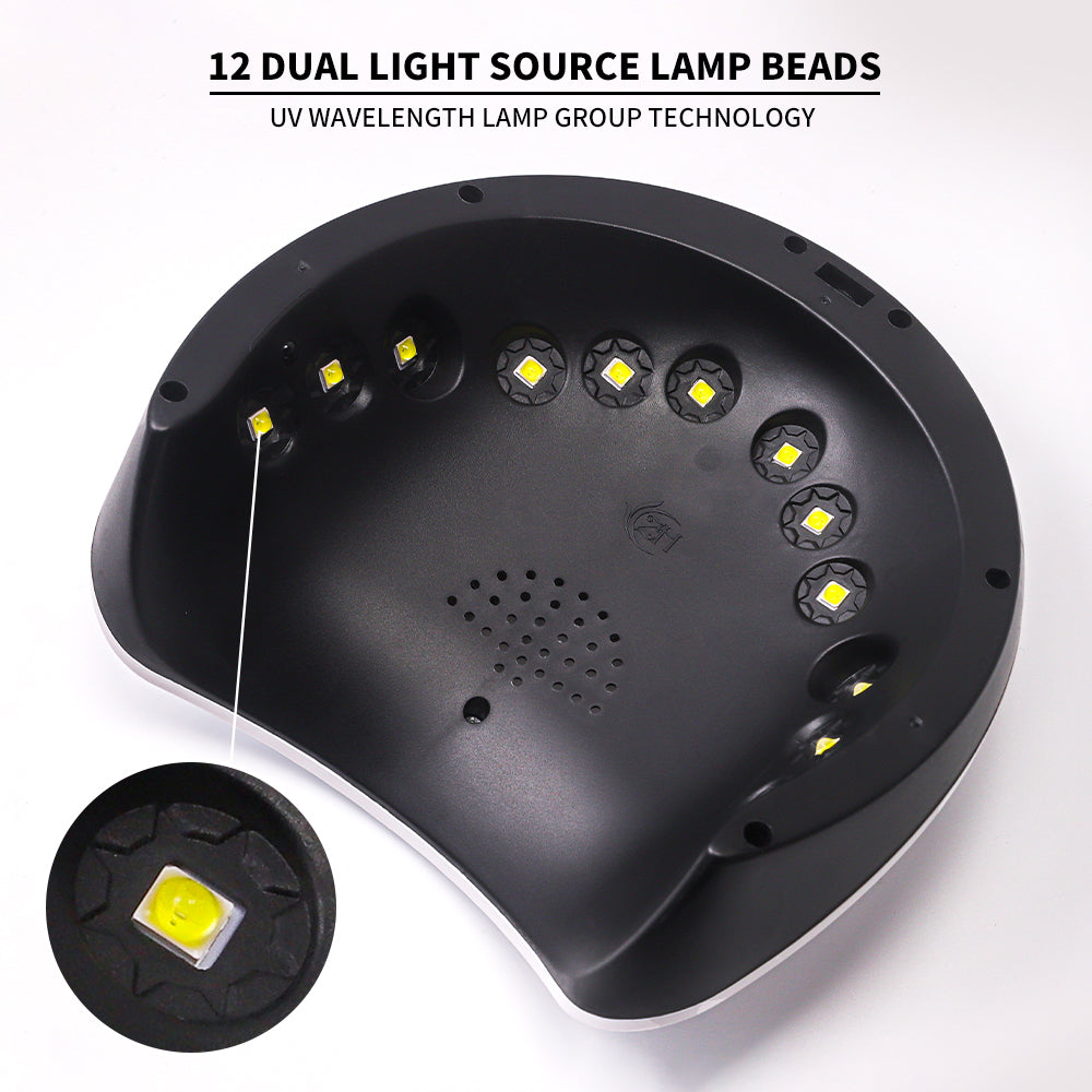 Professional UV Nail Lamp, LED, 6 UV Lights, Handheld Design, 3 Types Of Timing Settings, USB Rechargeable, Eye Protection Technology, Suitable For Use Nail Salons Or Home, For Nail Art Creation.