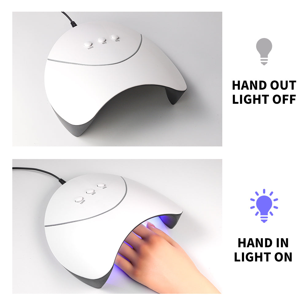 Professional UV Nail Lamp, LED, 6 UV Lights, Handheld Design, 3 Types Of Timing Settings, USB Rechargeable, Eye Protection Technology, Suitable For Use Nail Salons Or Home, For Nail Art Creation.